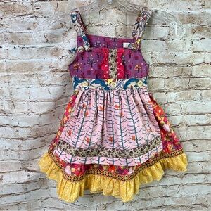 Matilda Jane Floral Apron Dress Friends Forever Kira Knot Style 2